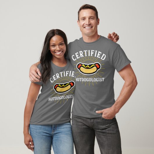 Funny Certified Hotdogologist Hot Dog T-shirt (Unisex)