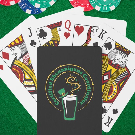 Funny Certified Shenanigans Coordinator Luck Pokerkaarten