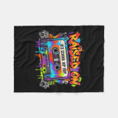Funny Cette Graffiti 80s 90s Raised On Old School Fleece Deken (Voorkant (Horizontaal))