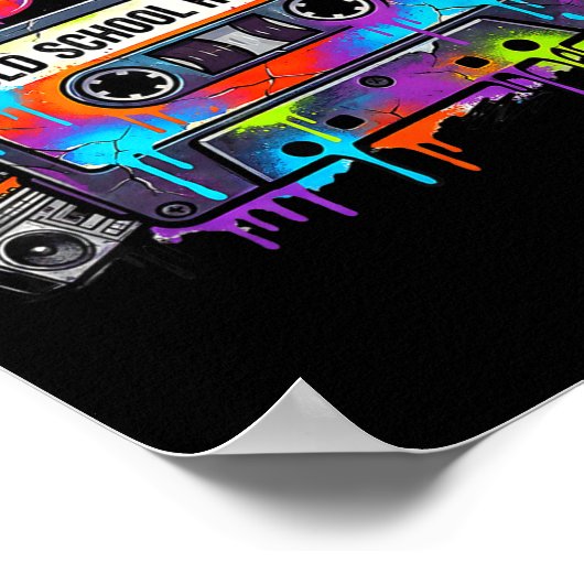 Funny Cette Graffiti 80s 90s Raised On Old School  Poster (Hoek)