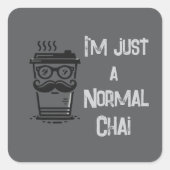 Funny Chai Sticker Gray (Voorkant)