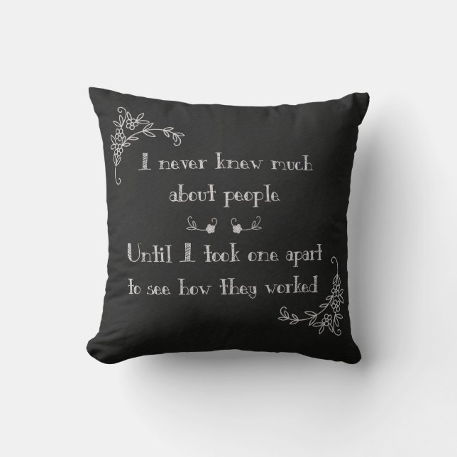 Funny Chalkboard Art Pillow Kussen (Voorkant)