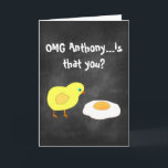 Funny Chalkboard Birthday Feestdagen Kaart<br><div class="desc">Een grappige e-mail- of verjaardagskaartje,  klaar om aan uw specifieke wensen te worden aangepast.</div>