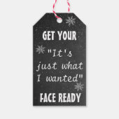 Funny Chalkboard kerstcadeautags | Verpakking van Cadeaulabel (Voorkant)