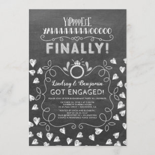 Funny Chalkboard Style, uiteindelijk Engagement Pa Kaart