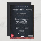 Funny Chalkboard Teacher Retirement Uitnodiging (Voorkant / Achterkant)