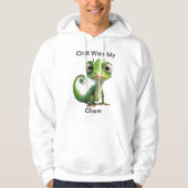 Funny Chameleon Pocket Hoodie - Schattigee reptiel (Voorkant)