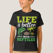 Funny Chameleon Snake Gecko Turtle Reptile Lover T-shirt (Voorkant)