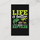 Funny Chameleon Snake Gecko Turtle Reptile Lover Visitekaartje (Voorkant)
