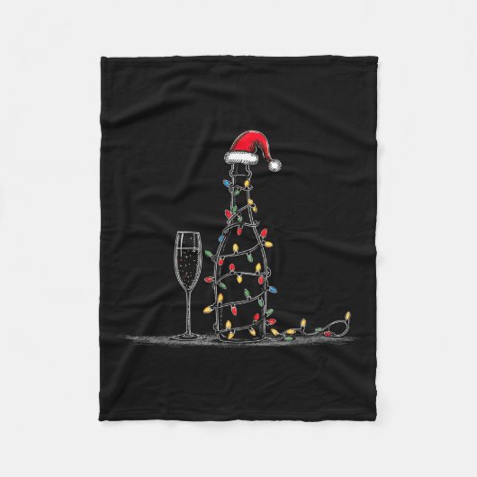 Funny Champagne Christmas Graphics Lights Lover Dr Fleece Deken (Voorkant)