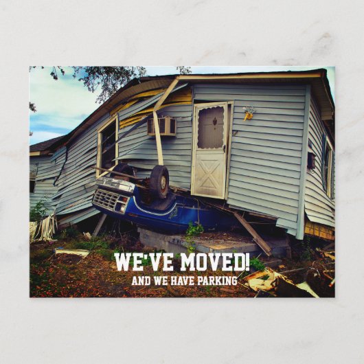 Funny change of address briefkaart (Voorkant)