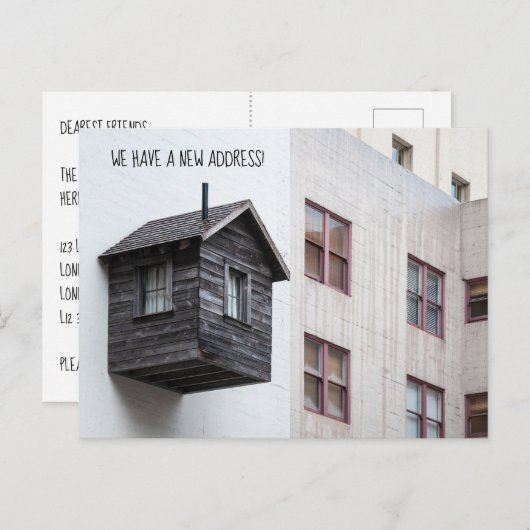 Funny Change of Address briefkaart - personalize (Voorkant / Achterkant)