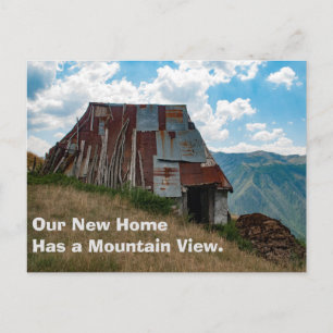 Funny Change of Address Card: Tin Roof Aankondigingskaart