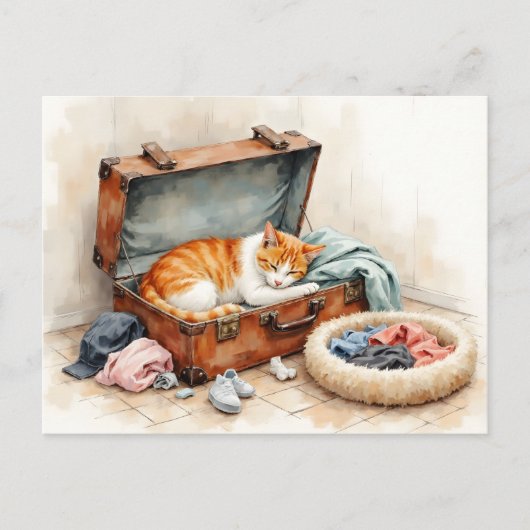 Funny Change of Address from Orange Cat Briefkaart (Voorkant)