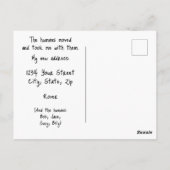 Funny Change of Address from Tan Brown Dog Briefkaart (Achterkant)