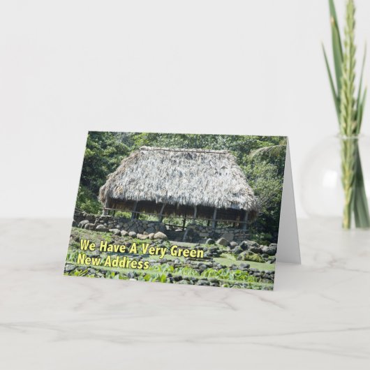 Funny Change of Address - Polynesian Hut Aankondiging (Voorkant)
