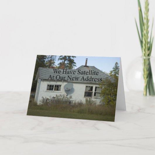 Funny change of Address - We hebben satelliet Aankondiging (Voorkant)