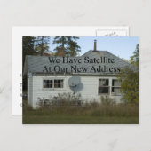 Funny change of Address - We hebben satelliet Aankondigingskaart (Voorkant / Achterkant)