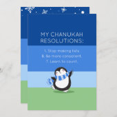 Funny Chanukah Hanukkah Resolution Holiday Kaart (Voorkant / Achterkant)