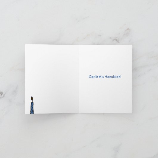 Funny Chanukah Wenskaart - Menorah Kaarsen Kaart (Binnen)