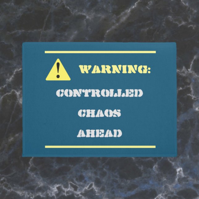 Funny Chaos Ahead Blue Deurmat (Creator heeft geüpload)