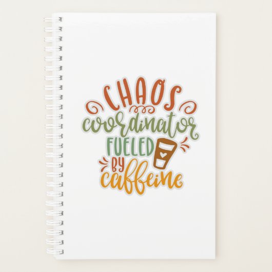 Funny Chaos Coordinator Coffee Lover Planner (Voorkant)