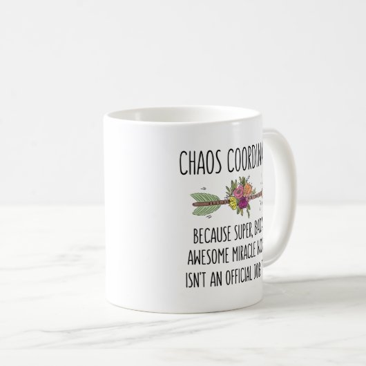 Funny Chaos Coordinator Gift Idea Mok Coffee Cup (Voorkant rechts)