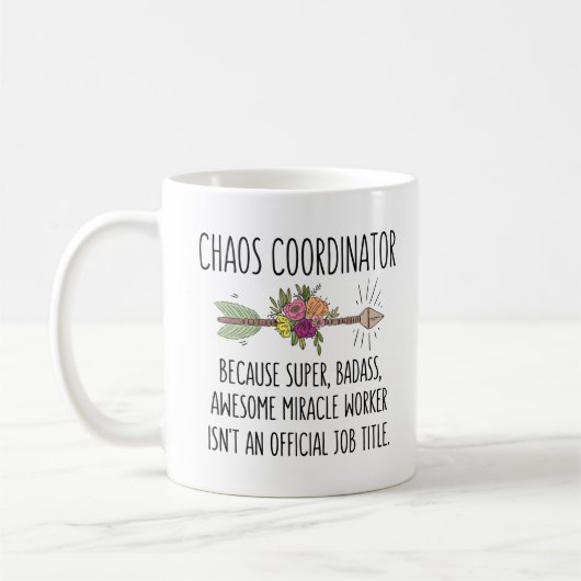 Funny Chaos Coordinator Gift Idea Mok Coffee Cup (Links)