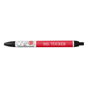 Funny Chaos Coordinator Teacher Red Apple Zwarte Inkt Pen