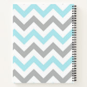 Funny chaos coördinator zigzag blauwgroen grijs wi notitieboek (Achterkant)