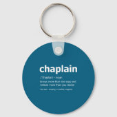 Funny Chaplain Definition New Job Gift For Chaplai Sleutelhanger (Voorkant)