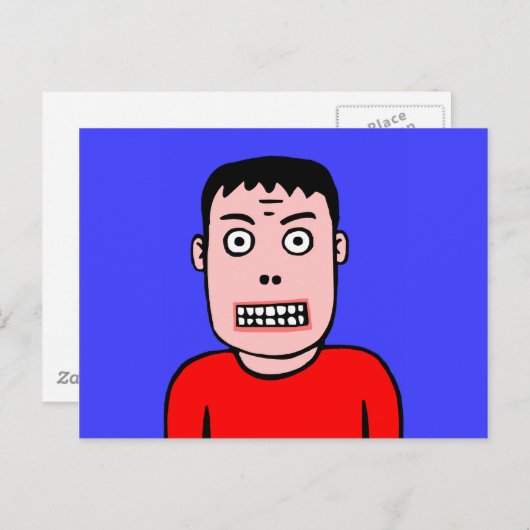 Funny Character Briefkaart (Voorkant / Achterkant)