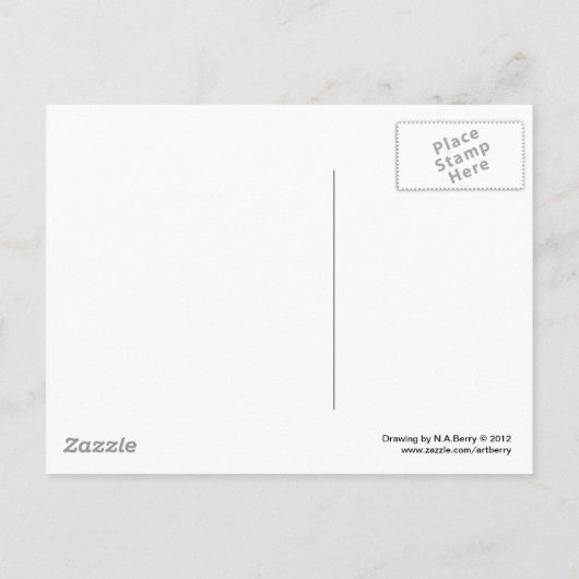 Funny Character Briefkaart (Achterkant)