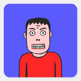 Funny Character Vierkante Sticker
