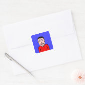 Funny Character Vierkante Sticker (Envelop)