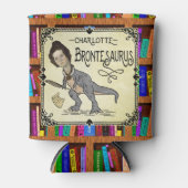 Funny Charlotte Bronte Saurus Dinosaur Book Reader Blikjeskoeler (Voorkant)
