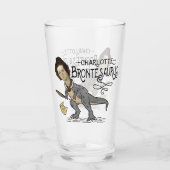 Funny Charlotte Bronte Saurus Dinosaur Book Reader Glas (Voorkant)