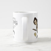 Funny Charlotte Bronte Saurus Dinosaur Book Reader Grote Koffiekop (Achterkant)