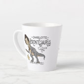 Funny Charlotte Bronte Saurus Dinosaur Book Reader Latte Mok (Linkerhoek)