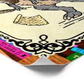 Funny Charlotte Bronte Saurus Dinosaur Book Reader Poster (Hoek)