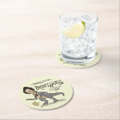 Funny Charlotte Bronte Saurus Dinosaur Book Reader Ronde Kartonnen Onderzetter (Insitu)