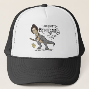 Funny Charlotte Bronte Saurus Dinosaur Book Reader Trucker Pet