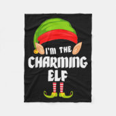 Funny Charming Elf Matching Family Group Pj Christ Fleece Deken (Voorkant)