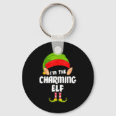 Funny Charming Elf Matching Family Group Pj Christ Sleutelhanger (Voorkant)