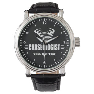 Funny Chaseoloog Tornado Storm Chaser Horloge