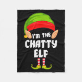 Funny Chatty Elf Matching Family Group Pj Christma Fleece Deken (Voorkant)