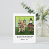 Funny Cheap Wine Humor Thanksgiving Briefkaart (Staand voorkant)