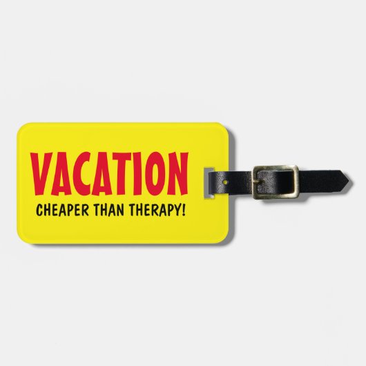 Funny Cheaper dan bagagelabels voor therapiereizen (Voorkant horizontaal)