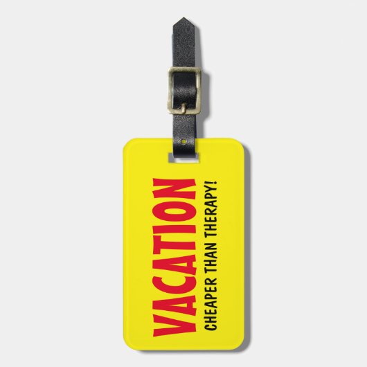 Funny Cheaper dan bagagelabels voor therapiereizen (Voorkant verticaal)
