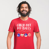 Funny check My Balls kerstversieringen uit T-shirt